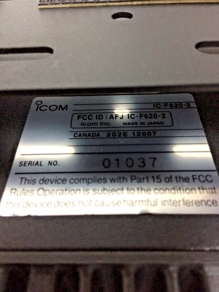 ICOM Base Station, IC-F620-2, Astron SL-11R Power, ICOM SM-25 Mic, PROGRAMMED - Image 2 of 4