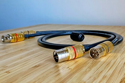 6N Solid Core Pure Silver 3x Shielded Cable Cardas Rhodium XLR RCA USB A - B DAC