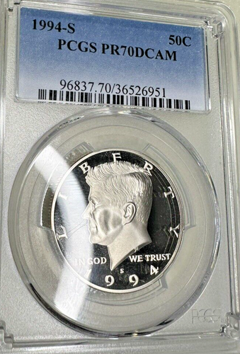 1994-S Kennedy 50c PR-70 Deep Cameo Top Pop - Picture 5 of 14