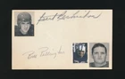 BERT RECHIICHAR & BILL PELLINGTON (Baltimore Colts) -Autographed Index Card