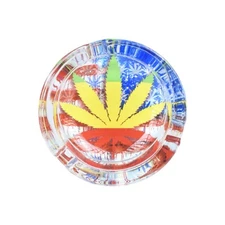 Thick Colorful Glass Ashtray Cigar - Decorative Cigar Ashtray - Cigar Accessory