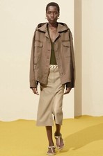 ZARA SRPLS  MILITARY JACKET, OVERSIZE  JACKE PARKA WITH HOOD - BROWN -CAMEL XS-S