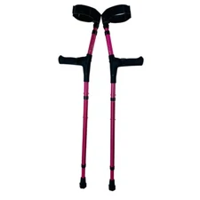 OrthoStix Foldable Full Cuff Forearm Crutches |Adult 4 Inch Full Cuff |- PAIR