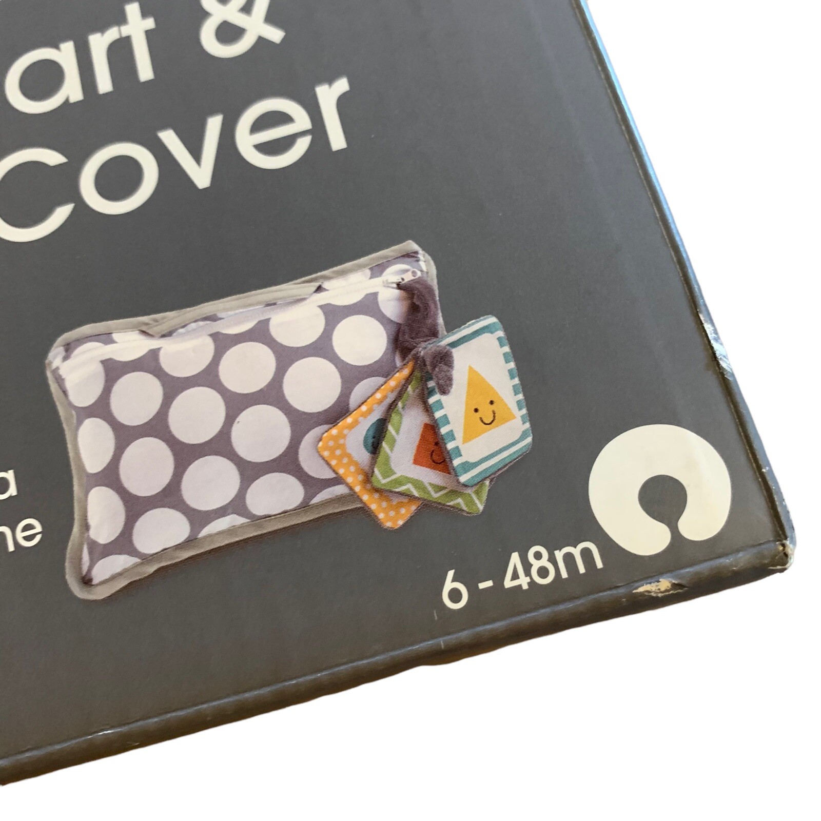 Boppy Shopping Cart Restaurant High Chair Cover Gray Polka Dot Boy Girl