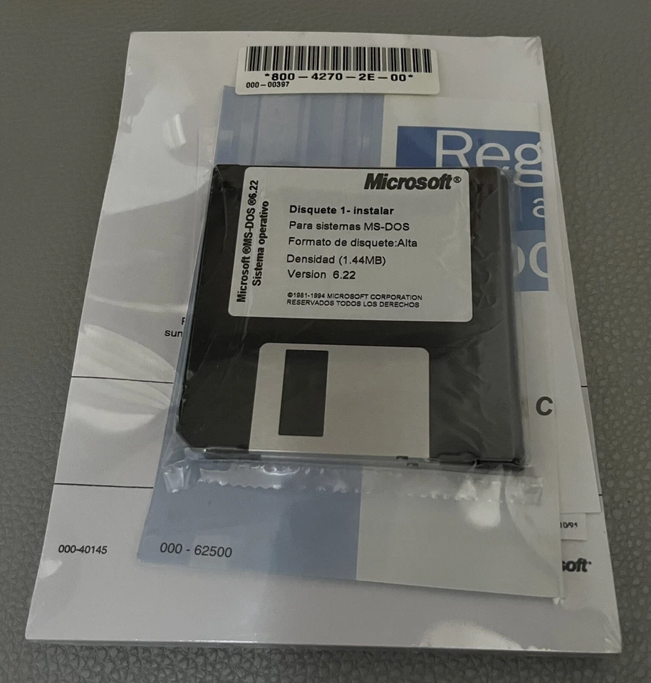 Sistema Operativo Original MS-DOS 6.22 (nuevo sin abrir). Años 80-90. - Imagen 3 de 4
