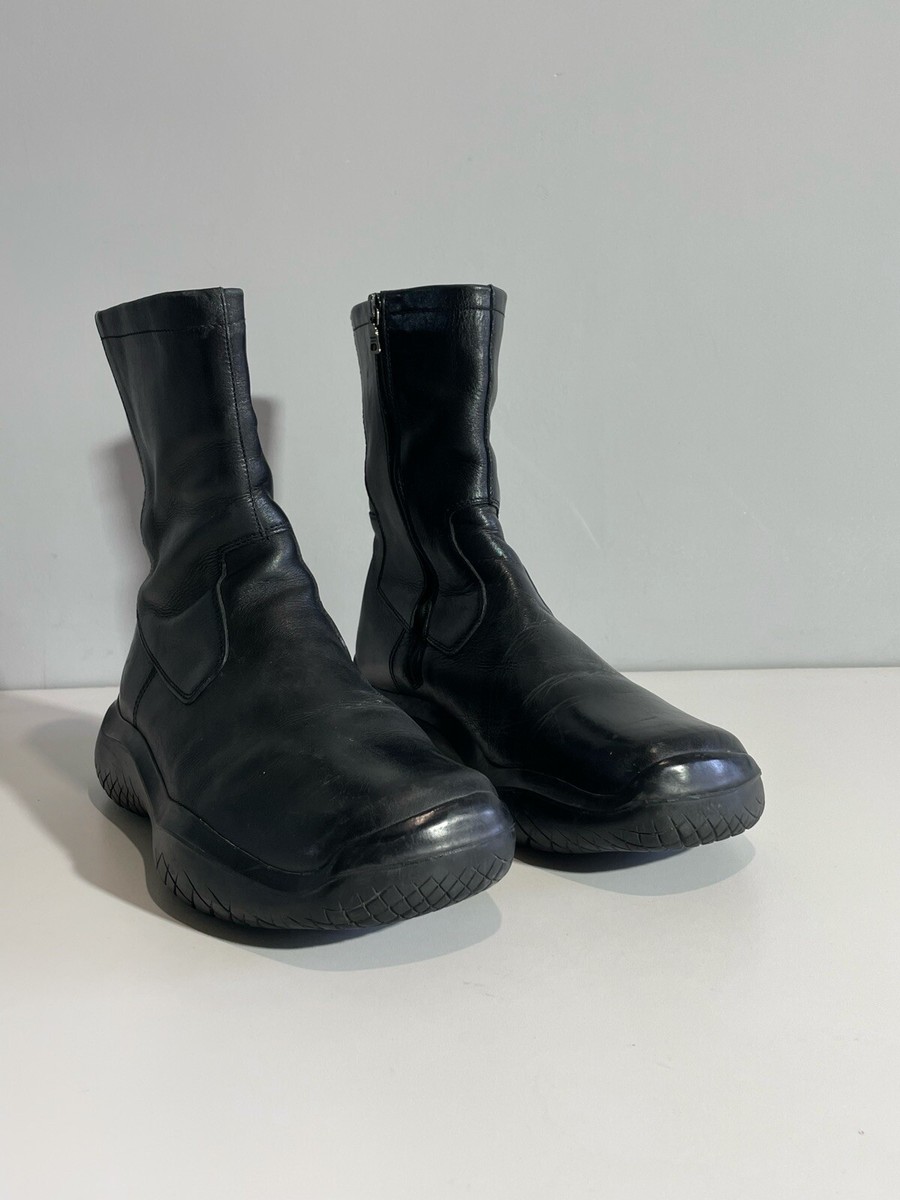 Prada Vintage 1999 Archive Runaway Leather Ankle Vibram Prada Vintage 1999 Archive Runaway Leather Ankle Vibram