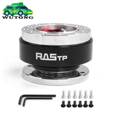 Black Steering Wheel Quick Release Hub Adapter Snap Boss Kit Universal