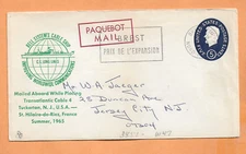 BELL SYSTEM'S CABLE SHIP MAILED ABOARD SUMMER 1965   NAVAL COVER
