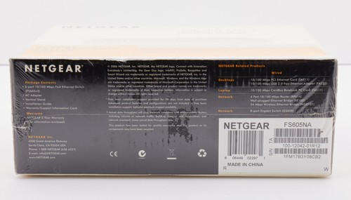 Netgear FS605NA 5-Port Ethernet Switch 10/100 Mbps In White - New - Sealed - Picture 5 of 7