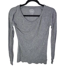 SO Womens Sz XS Gray Solid Long Sleeve Shirt