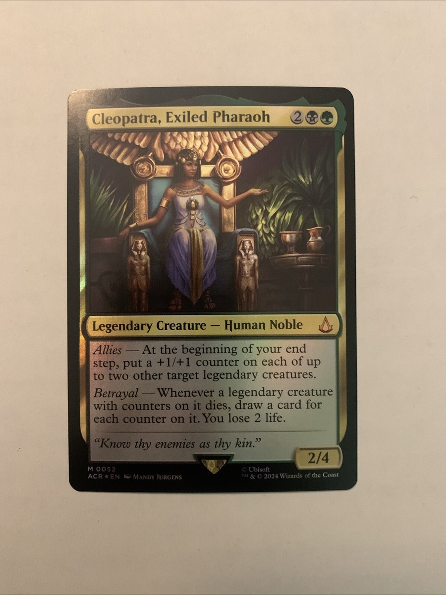 Cleopatra, Exiled Pharaoh ~ FOIL ~ MTG Assassin's Creed ACR ~ NM/Pack Fresh! | eBay Cleopatra, Exiled Pharaoh ~ FOIL ~ MTG Assassin's Creed ACR ~ NM/Pack Fresh! | eBay