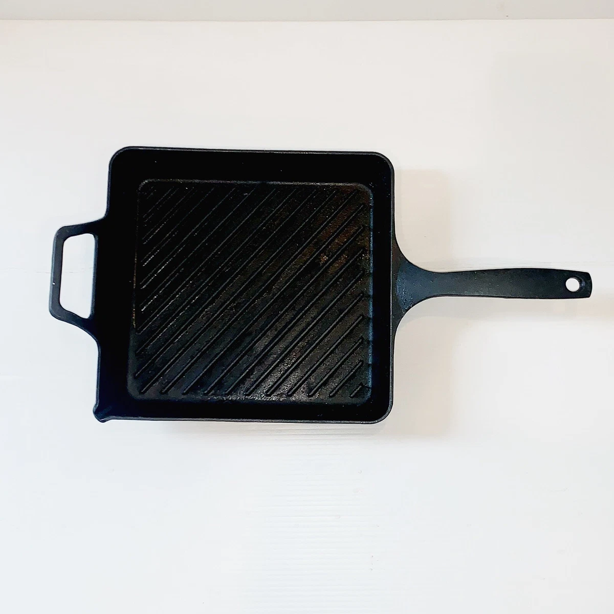 Bobby Flay 10 / 25.4 cm Cast Iron Square Griddle Skillet w/ Long Handle &  Spout