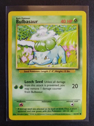 Pokemon TCG Base Set Bulbasaur 44/102 Mint/Near Mint