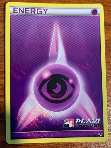 2011 Pokemon Play! Black & White Holo Psychic Energy #109/114-Used Free Shipping