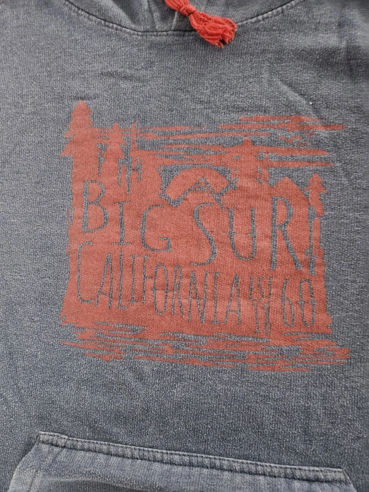MV Sports Sweatshirt Depiction/ Front Big Sur California Blue/ Orange Sz 2x Hood - Image 2 of 4