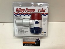 INS Rule 25DA 500 GPH bilge pump 12v 12volt boat marine pwc w/backflow preventer