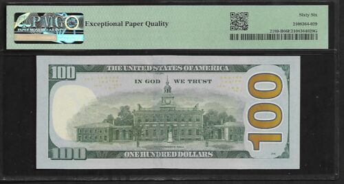 US $ 100 Dollars 2017A PMG 66 EPQ UNC Fr#2189-B FRN New York Carranza/Mnuchin - Picture 3 of 4