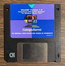 Vintage CompuServe WinCIM Version 1.4 Floppy Disk 3.5" 1995 For Windows