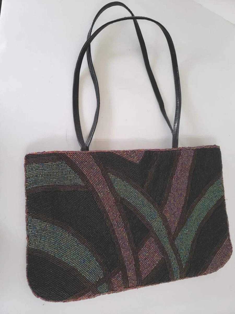 Y S Original Vintage Beaded Shoulder Bag Purse Handbag 13