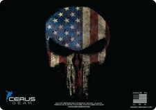 Reaper Flag Skull Pro Mat Handgun Gun Cleaning Mat Cerus Gear Black