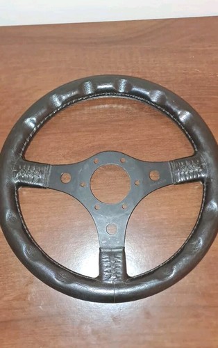PERFECT STEERING WHEEL ITALY VINTAGE CAR FIAT SPORT RAID MADE IN ITALY ABARTH - Picture 2 of 15