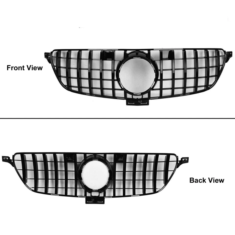 Rejilla GT/Panamericana para Mercedes Benz W166 GLE63 AMG 2016 2017 2018 negra Foto 2 de 4