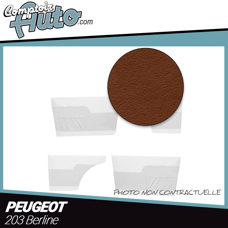 Panneaux de portes Peugeot 203 Berline simili marron pour rallye vintage