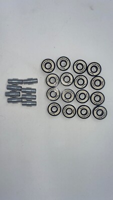 Ceramic inline Skate Bearings (16) with spacers