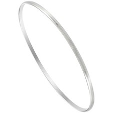2.5mm Handmade Sterling Silver Domed Slip-On Stackable Bangle Bracelet