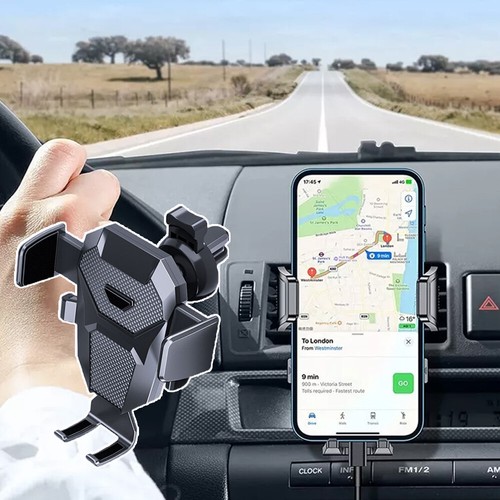 360° Universal Air Vent Mobile Phone Holder In Car Stand Cradle Mount GPS Black - Photo 4 sur 9