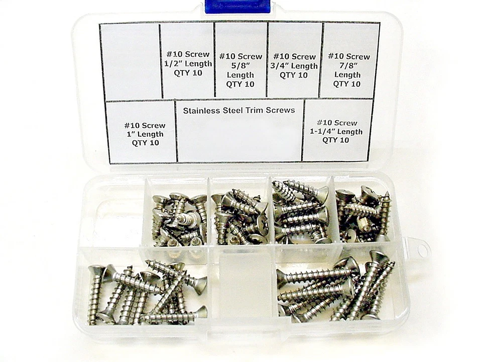 Mopar #10 Stainless Steel Oval Phillips Head Automotive Sheet Metal Trim Screws  - Image 3 of 4