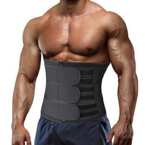 Men Belly Waist Trainer Trimmer Belt Workout Neoprene Body Shaper Sauna Sweat - Picture 3 of 52