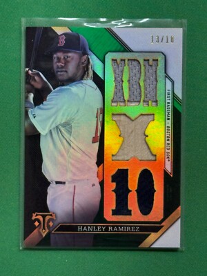 2016 Topps Triple Threads Baseball Hanley Ramirez #TTR-HR3 Relics Emerald /18