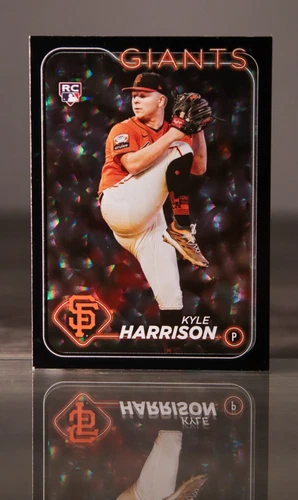 2024 Topps Series 2 #667 Kyle Harrison Black Silver Foil GIANTS RC RARE 