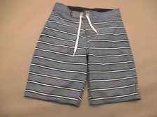 VANS Size 28 Boys Striped Drawstring Pocket Quick Dry Swimming Board Shorts 263