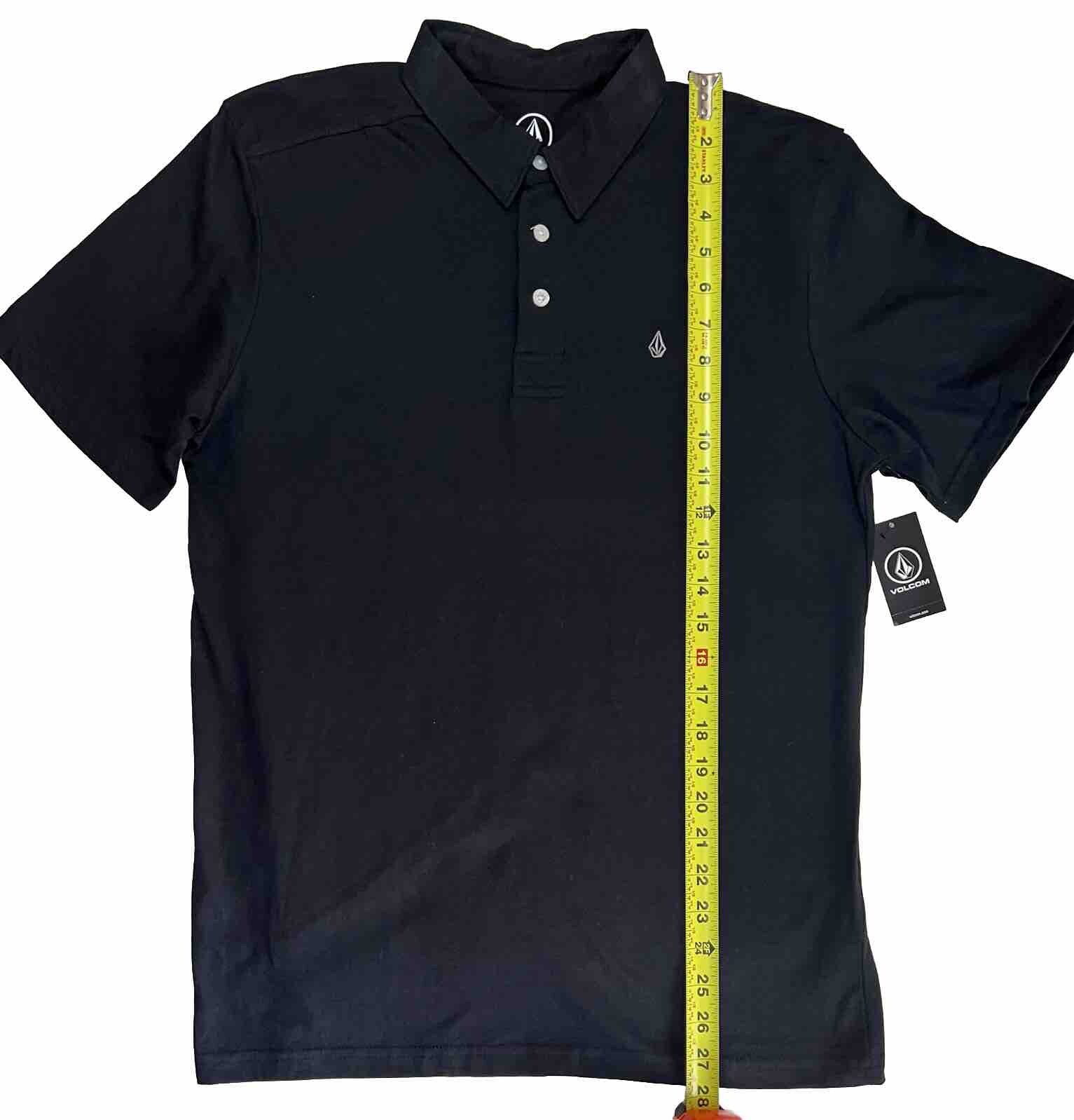 Volcom Men's Banger Polo Shirt•Size SMALL•Black•NEW with Tags