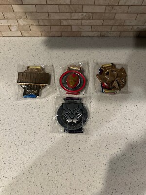 Run Disney Virtual 5K Challenge Series 2019 Marvel Medals Set of 4 New Sealed