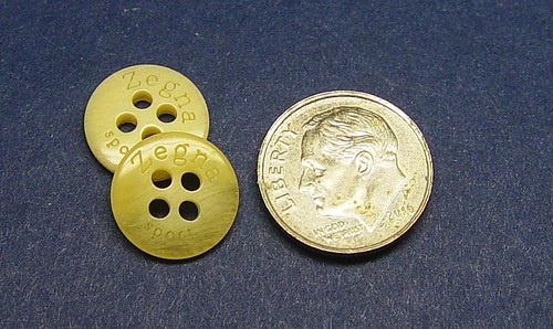 ZEGNA Sport replacement buttons 10 horn effect plastic logo inscribed Good Cond. - Picture 7 of 9