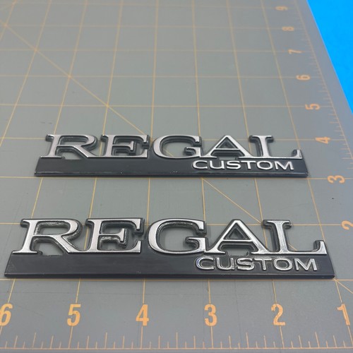 1995-01 Buick Regal Custom OEM Factory Chrome Rear Quarter Pnl Emblem Badge Set - Picture 2 of 3