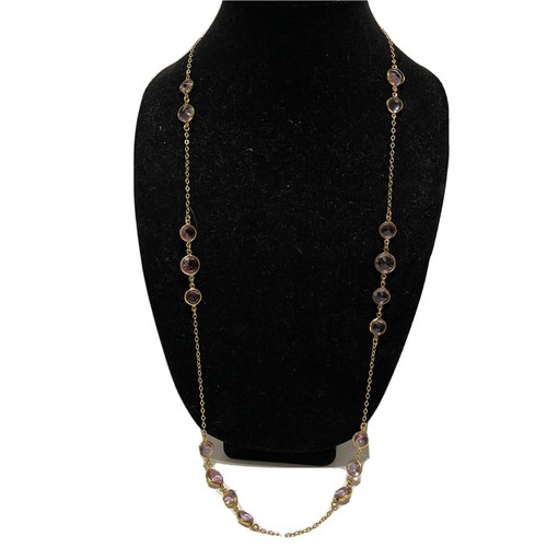 long J Crew gold tone chain necklace 