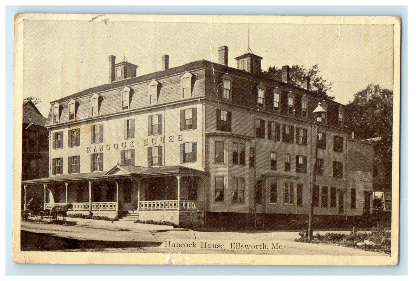 1915 Hancock House, Ellsworth Maine ME Antique Posted Postcard eBay