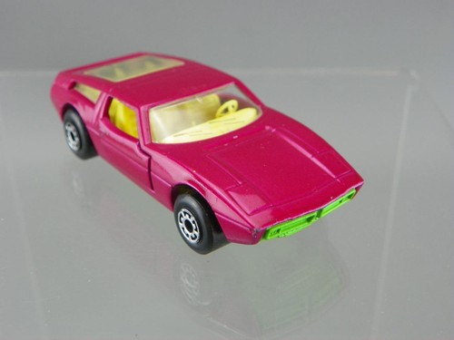 Vintage 1972 Matchbox Superfast #32 Diecast 1/64 Pink Magenta Maserati Bora NrMt - Picture 2 of 7
