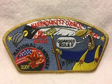 (mr8)  Boy Scouts - 2001 National Jamboree jsp, Narragansett Council, gold trim
