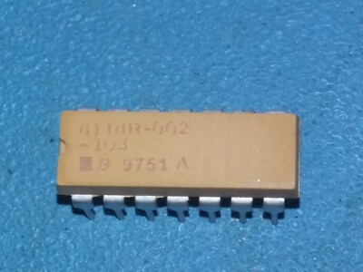 4114R-002-103, Resistor Network, Thick Film, 10K Ohm, 2±%, Isolated, 14DIP (E14)