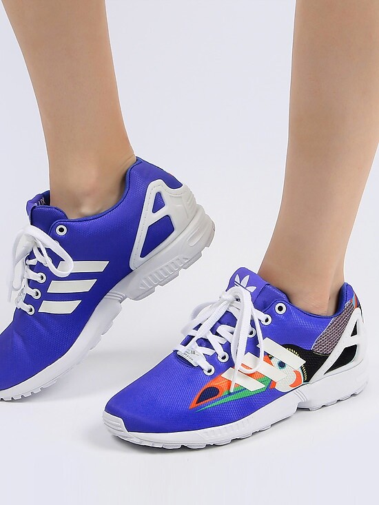 Womens Adidas ZX Flux Trainers S75697 Blue/White Size UK 5_6