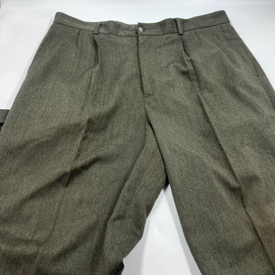 Claiborne Mens Dress Pants Classic Fit 34/32 Gray Polyester Blend Straight Leg - Изображение 2 из 4