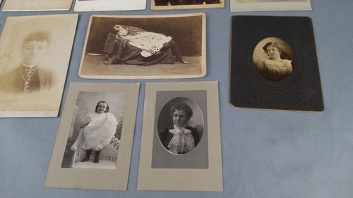 11 antike Vintage Portrait & Kabinett Fotos Frauen Männer Baby Kind NY - Bild 5 von 7
