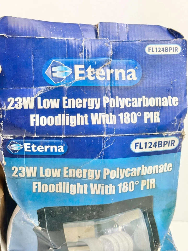 Eterna FL124BPIR 23W PIR Sensor Floodlight Black Polycarbonate IP44 6500K CFLi - Image 4 of 4