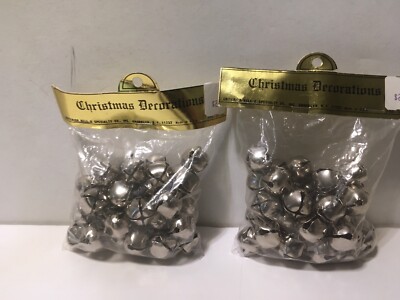 Criterion Bell Co Silver Christmas Bells Vtg Lot of 2 Bags Jimgle