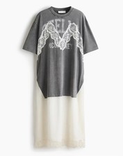 Stella McCartney X H&M - LACE TRIM TEE DRESS - SMALL - NEW HM NWT